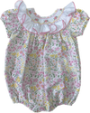 LULU BEBE SMOCKED RUFFLE COLLAR BUBBLE