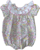 LULU BEBE SMOCKED RUFFLE COLLAR BUBBLE