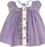 EMBROIDERED TIGER RUFFLE DRESS