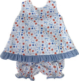 LULU BEBE SHELLFISH BLOOMER SET WITH BOW