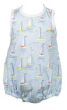PIMA BABY BOYS BLUE MARINER BOATS BUBBLE