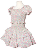 FLORAL SMOCKED BODICE SKIRT SET