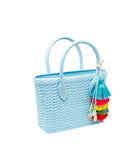 JELLY WEAVE TOTE BAG- SKY BLUE