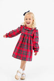 LONG SLEEVE RAMONA RUFFLE DRESS - SOCIETY PREP PLAID