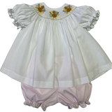 TURKEY SMOCKED BLOOMER SET