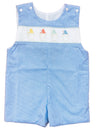 LULU BEBE SNOWBALL SMOCKED SHORTALL