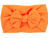 WIDE PANTYHOSE HEADBAND WITH KNOT - ORANGE