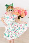 TOP OF MORNIN' FLUTTER SLEEVE TWIRL DRESS