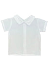 SHORT SLEEVE PETER PAN COLLAR SHIRT