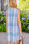MARY FRANCES FROCK - LAUDERDALE PIER PLAID WITH PIER PARTY PINK