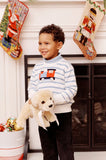 ISAAC'S INTARSIA SWEATER - BARRINGTON BLUE STRIPE WITH TRAIN