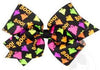 KING HALLWEEN - THEMED PRINTED NEON GROSGRAIN HAIR BOW