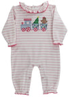GINGERBREAD EXPRESS - GIRLS KNIT ROMPER