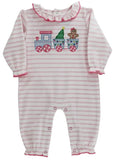 GINGERBREAD EXPRESS - GIRLS KNIT ROMPER