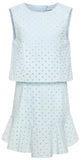 CLEO DRESS LIGHT AQUA EYELET