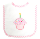 PINK BIRTHDAY CUPCAKE BIB