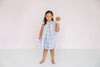 ANGEL SLEEVE SANDY SMOCKED DRESS COLORED PENS PLAID WITH WORTH AVENUE WHITE
