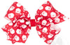 KING CHRISTMAS RED SANTA PRINT HAIR BOW