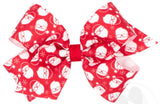 KING CHRISTMAS RED SANTA PRINT HAIR BOW