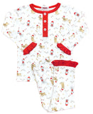 GIRLS SANTA PUPPY PAJAMA SET
