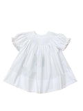 LULU BEBE EMMA CROSS SMOCKED BISHOP DRESS