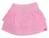 NEON PINK SEERSUCKER SMOCKED WAIST SKIRT