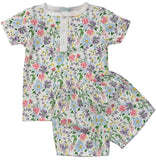 GIRLS FLORAL PIMA SHORT SET