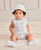 SHARK GRINS SLEEVELESS PLAYSUIT