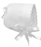 SCALLOP CROSS KEEPSAKE BONNET