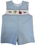 BOYS SCHOOL EMBROIDERED SHORTALL
