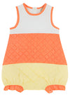 HAPPY HALLOWEEN CANDY CORN COSTUME ( INFANT ) WORTH AVENUE WHITE WITH TEGA CAY TANGERINE MICRO DOT AND LAKE WORTH YELLOW