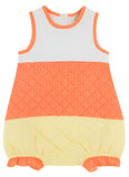 HAPPY HALLOWEEN CANDY CORN COSTUME ( INFANT ) WORTH AVENUE WHITE WITH TEGA CAY TANGERINE MICRO DOT AND LAKE WORTH YELLOW
