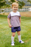 SHEPHERD SHORT SET - MERRITT PARK PLAID WITH NANTUCKET NAVY AND WORTH AVENUE WHITE