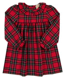 LONG SLEEVE RAMONA RUFFLE DRESS - SOCIETY PREP PLAID