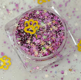 LET'S GEAUX GIRLS LSU TIGERS FOOTBALL FACE AND BODY GLITTER