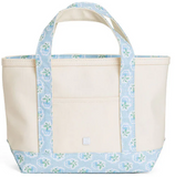 MAXI TOTE - CANVAS WITH PETITE FLEUR BLUE TRIM
