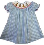 PUPS SMOCKED BISHOP DRESS