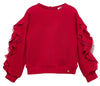 GIRLS SWEATSHIRT WITH TULLE RUFFLE