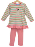 PUPPY RUFFLE PANT SET
