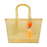 TINY JELLY TOTE BAG - GOLD