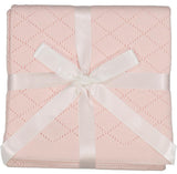 Diamond Pointelle Knit Blanket Pink