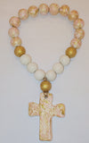 3" CLAY CROSS BLESSING BEADS