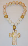 3" CLAY CROSS BLESSING BEADS