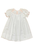 LULU BEBE EMMA CROSS SMOCKED BISHOP DRESS