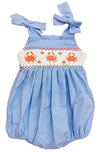 LULU BEBE SMOCKED CRAB GIRL BUBBLE