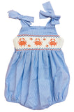 LULU BEBE SMOCKED CRAB GIRL BUBBLE