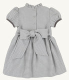 CINDY LOU SASH DRESS - GRANTLEY GRAY HOUNDSTOOTH