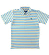 HENRY PERFORMANCE SHORT SLEEVE STRIPE POLO - PLACID