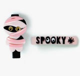 SPOOKY MUMMY PINK ALLIGATOR CLIPS