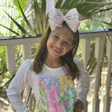 MEDIUM SEQUIN OVERLAY WHITE BOW